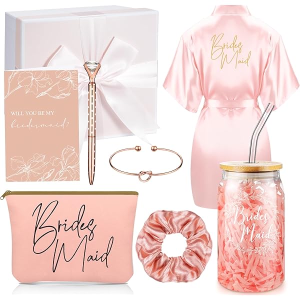 Amazon.com: Irenare 8 Pcs Proposal Gifts Set Robes Makeup Bag Cup